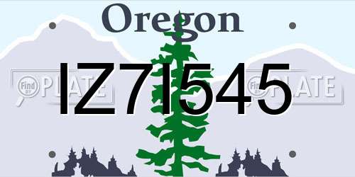 IZ7I545 Oregon License Plate