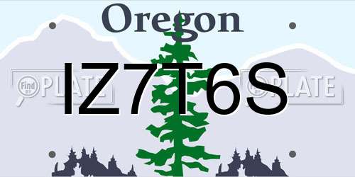 IZ7T6S Oregon License Plate