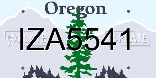 IZA5541 Oregon License Plate