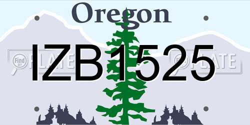 IZB1525 Oregon License Plate