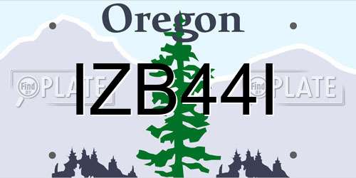 IZB44I Oregon License Plate