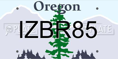 IZBR85 Oregon License Plate