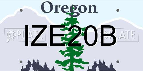 IZE20B Oregon License Plate