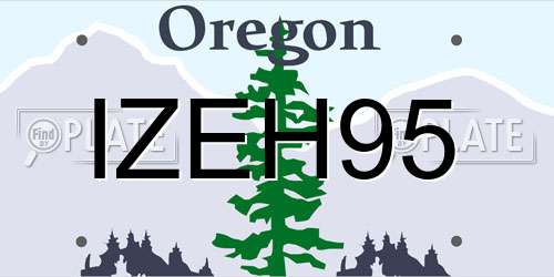 IZEH95 Oregon License Plate