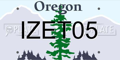 IZET05 Oregon License Plate