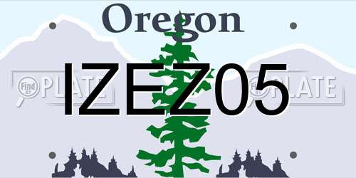 IZEZ05 Oregon License Plate