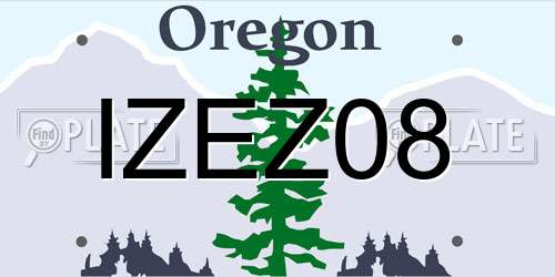 IZEZ08 Oregon License Plate