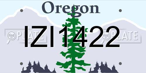 IZI1422 Oregon License Plate