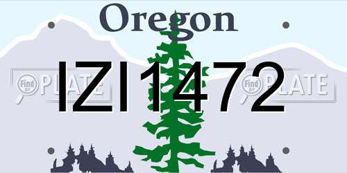 IZI1472 Oregon License Plate