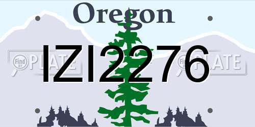 IZI2276 Oregon License Plate