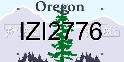 IZI2776 Oregon License Plate
