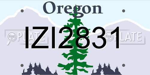 IZI2831 Oregon License Plate