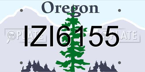IZI6155 Oregon License Plate