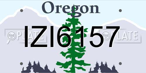 IZI6157 Oregon License Plate