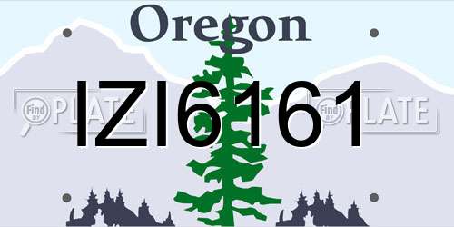 IZI6161 Oregon License Plate