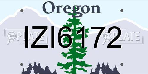 IZI6172 Oregon License Plate