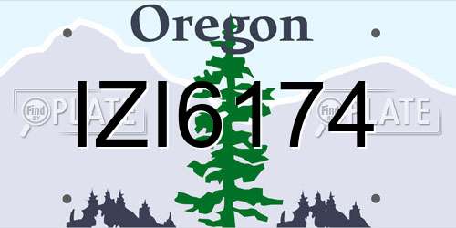 IZI6174 Oregon License Plate