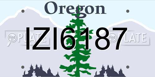 IZI6187 Oregon License Plate