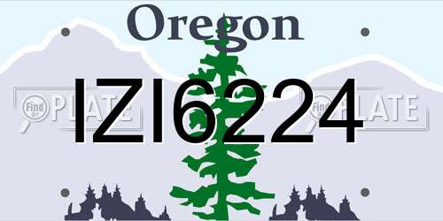 IZI6224 Oregon License Plate