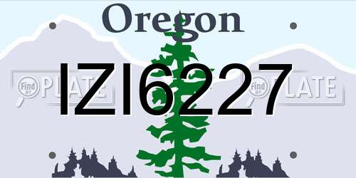 IZI6227 Oregon License Plate