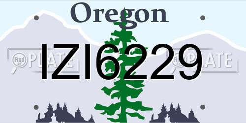 IZI6229 Oregon License Plate