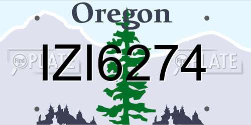 IZI6274 Oregon License Plate