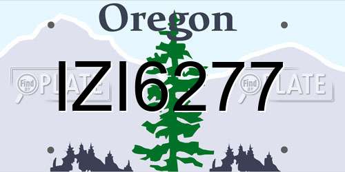 IZI6277 Oregon License Plate