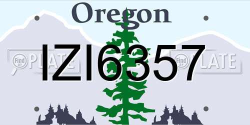 IZI6357 Oregon License Plate