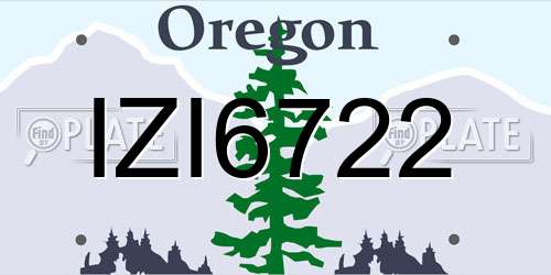 IZI6722 Oregon License Plate