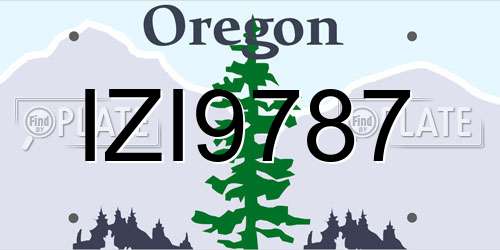 IZI9787 Oregon License Plate