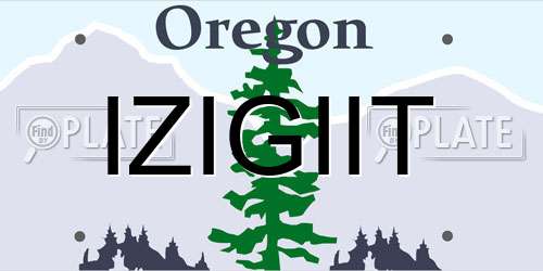 IZIGIIT Oregon License Plate