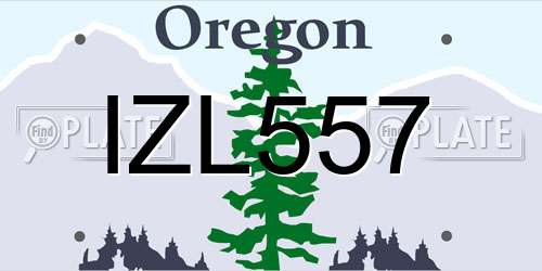IZL557 Oregon License Plate