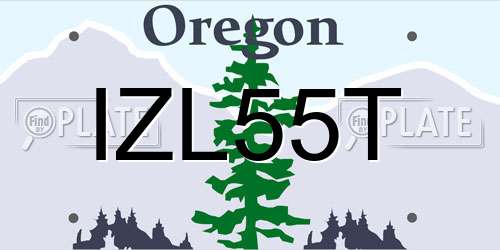 IZL55T Oregon License Plate