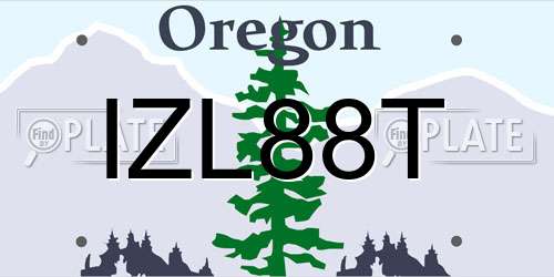 IZL88T Oregon License Plate