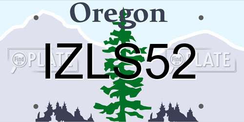 IZLS52 Oregon License Plate