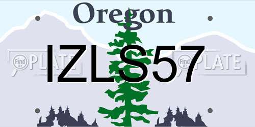 IZLS57 Oregon License Plate