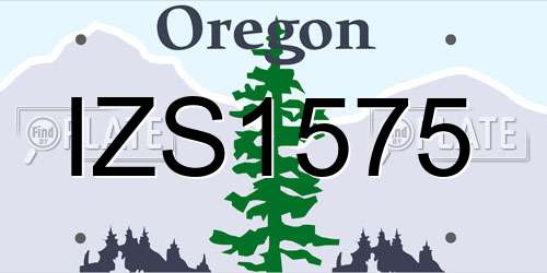 IZS1575 Oregon License Plate