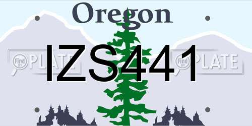 IZS441 Oregon License Plate