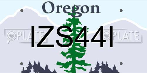 IZS44I Oregon License Plate