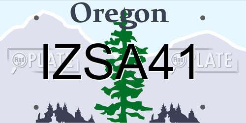 IZSA41 Oregon License Plate