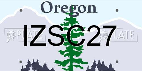 IZSC27 Oregon License Plate