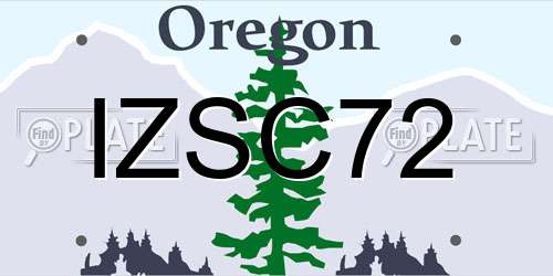 IZSC72 Oregon License Plate