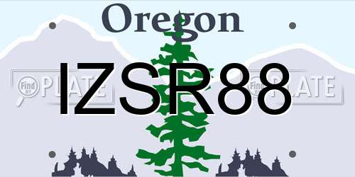 IZSR88 Oregon License Plate