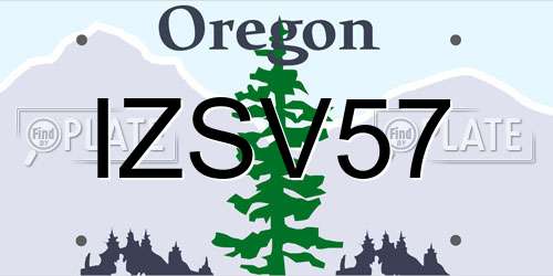 IZSV57 Oregon License Plate