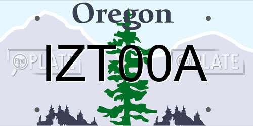 IZT00A Oregon License Plate