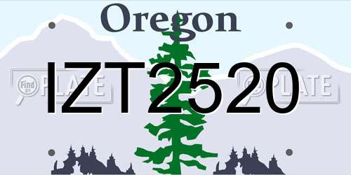 IZT2520 Oregon License Plate