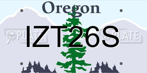 IZT26S Oregon License Plate