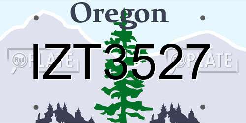 IZT3527 Oregon License Plate