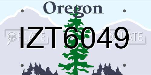IZT6049 Oregon License Plate