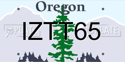 IZTT65 Oregon License Plate